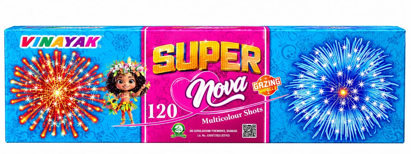 120 Shot Multicolour & Crackling