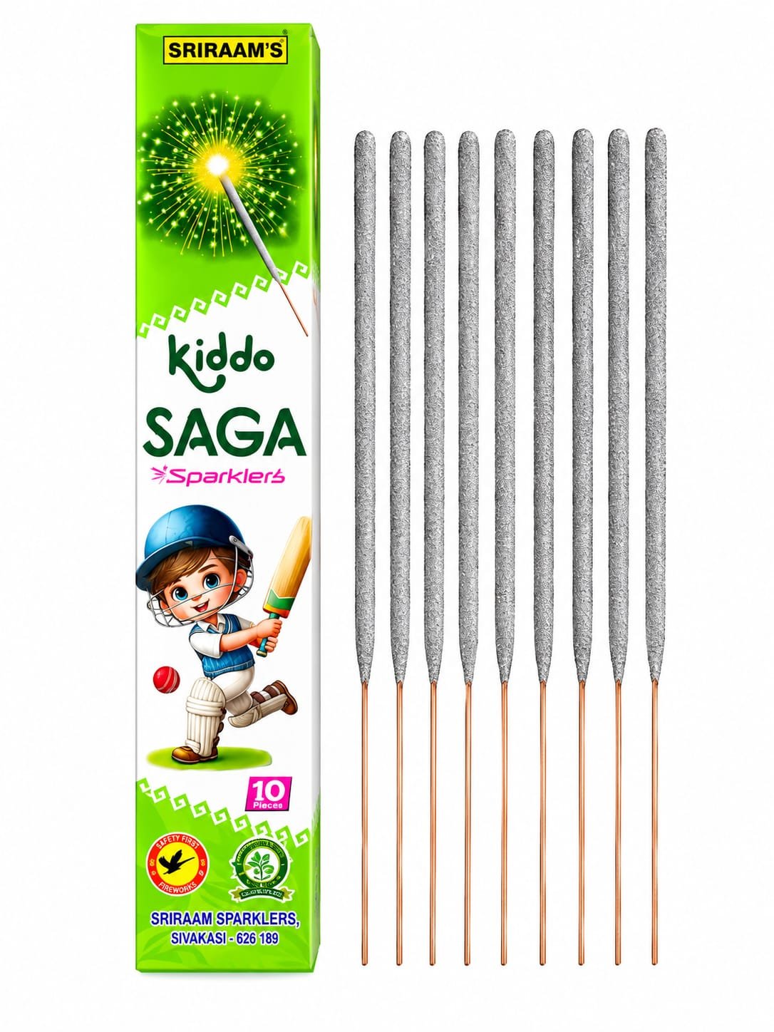 10 Cm Green Sparklers