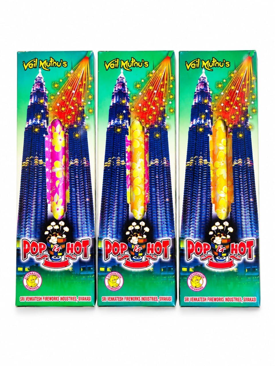 Pop&Hot Mega Crackling Candle (3 Pcs)